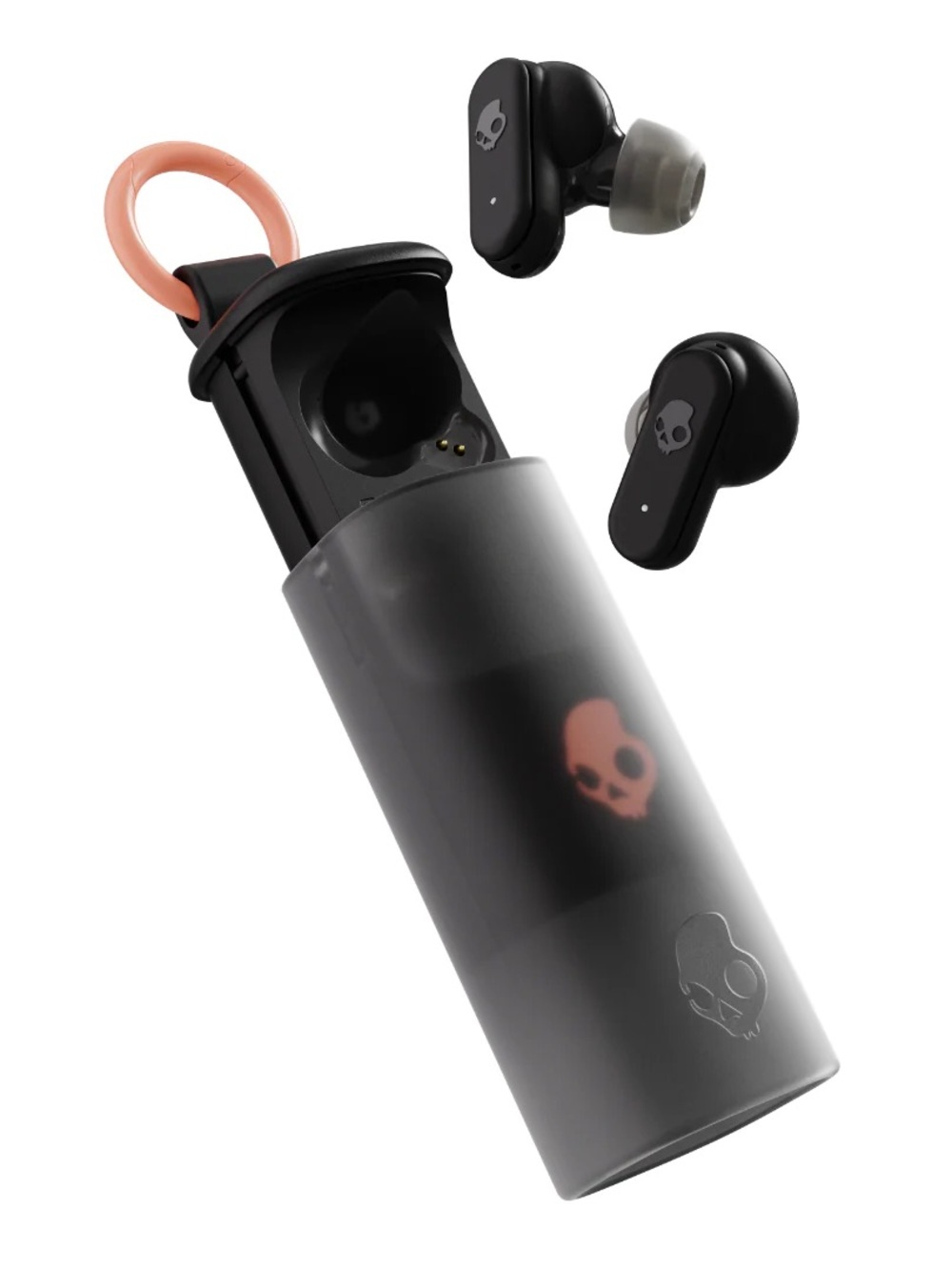 Skullcandy dime evo xt Wireless Earbuds with Coral Loop Accent